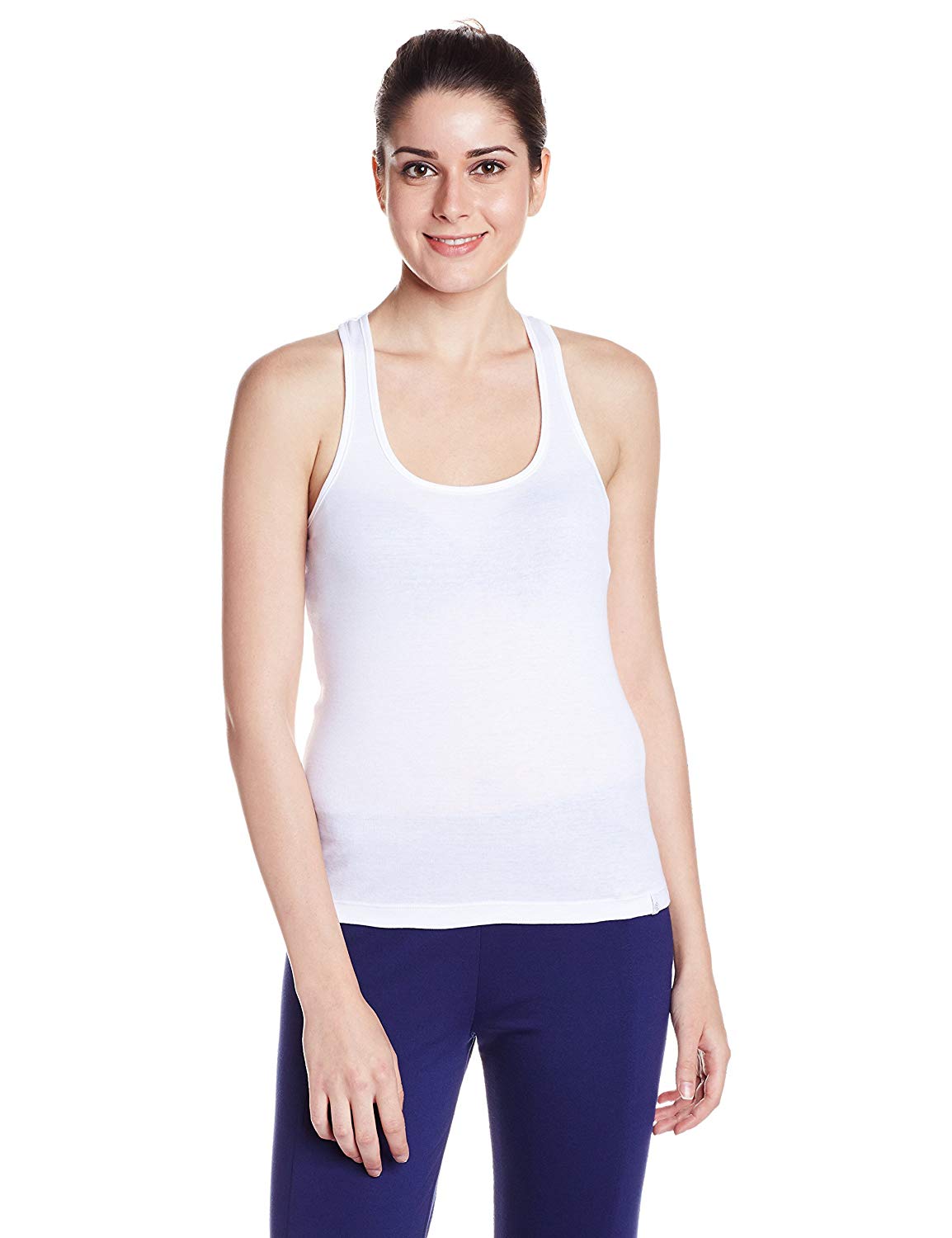 JOCKEY Casual Sleeveless Solid Women White Top - Buy White JOCKEY Casual  Sleeveless Solid Women White Top Online at Best Prices in India