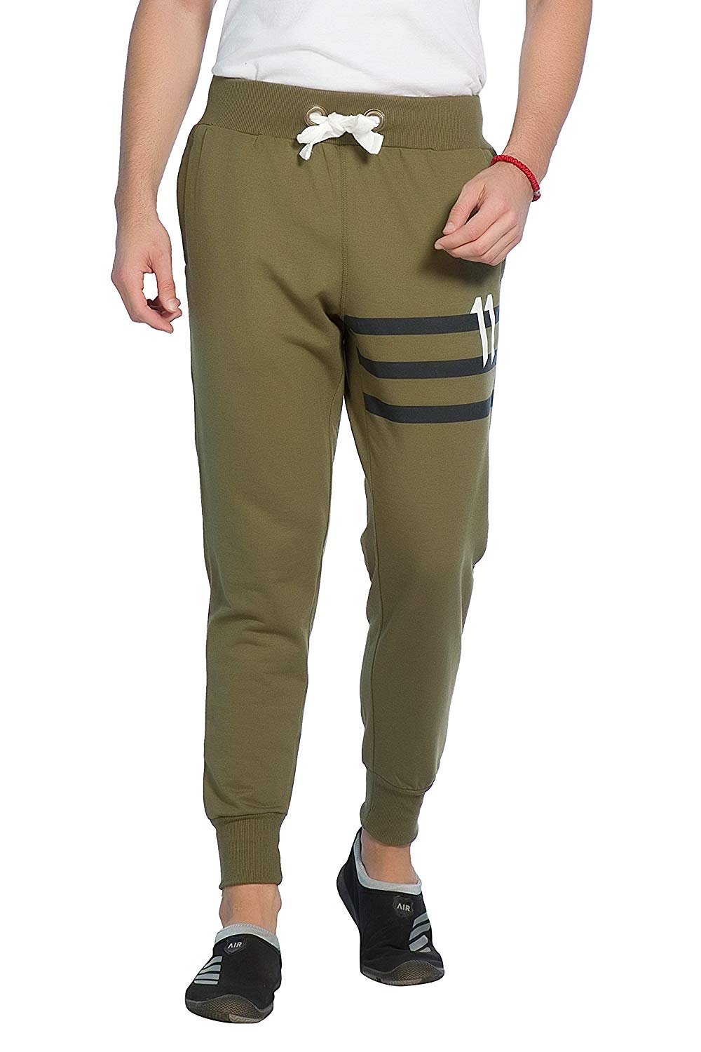 Buy Men Green Solid Casual Track Pants Online - 801265 | Louis Philippe