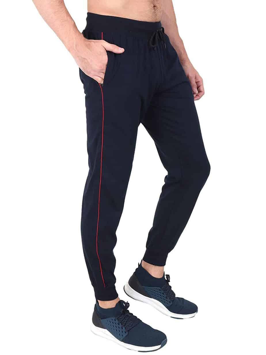 Men's Relaxed Lycra Track Pants / Regular Fit Jogger / Sport Wear Lower  /Perfect Gym Pants /Stretchable Running Trousers /Nightwear and Daily Use  Slim Fit Track Pants with Zipper with Both Size Pockets